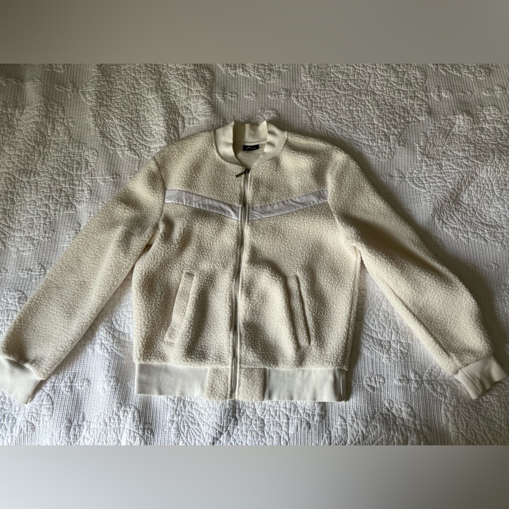 ZYIA Active Flying V Bomber Sherpa Full Zip Jacket Women’s Size Small